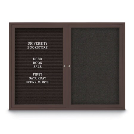 United Visual Products Corkboard, Cinnabar/White, 60" x 36" UV432H-WHITE-CINNABA